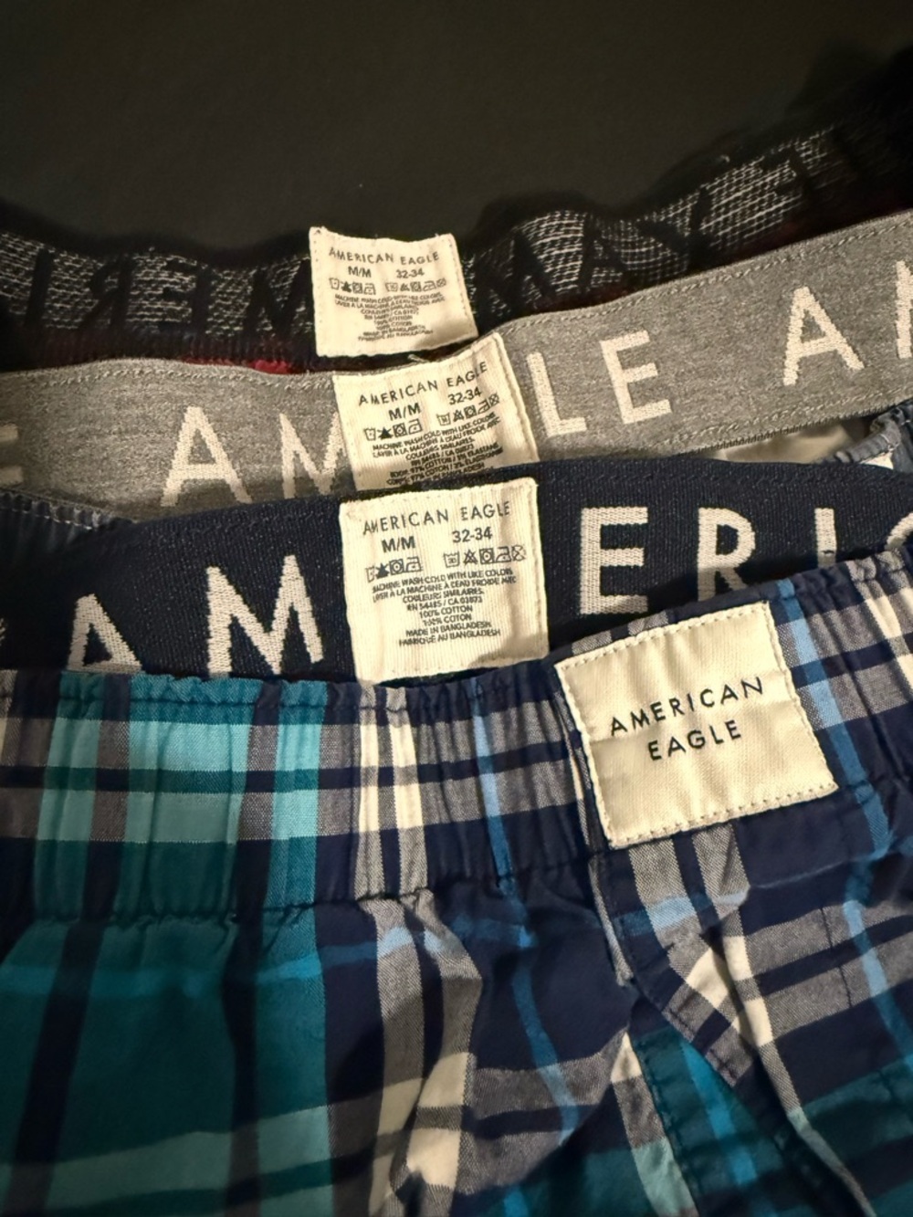 Plaid  Boxer Shorts Set